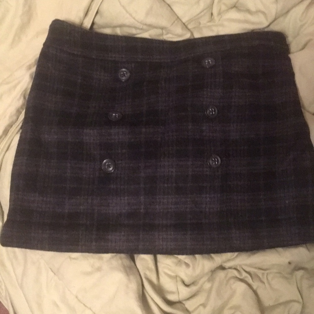 Wool Mini Skirt With Buttons - image 1